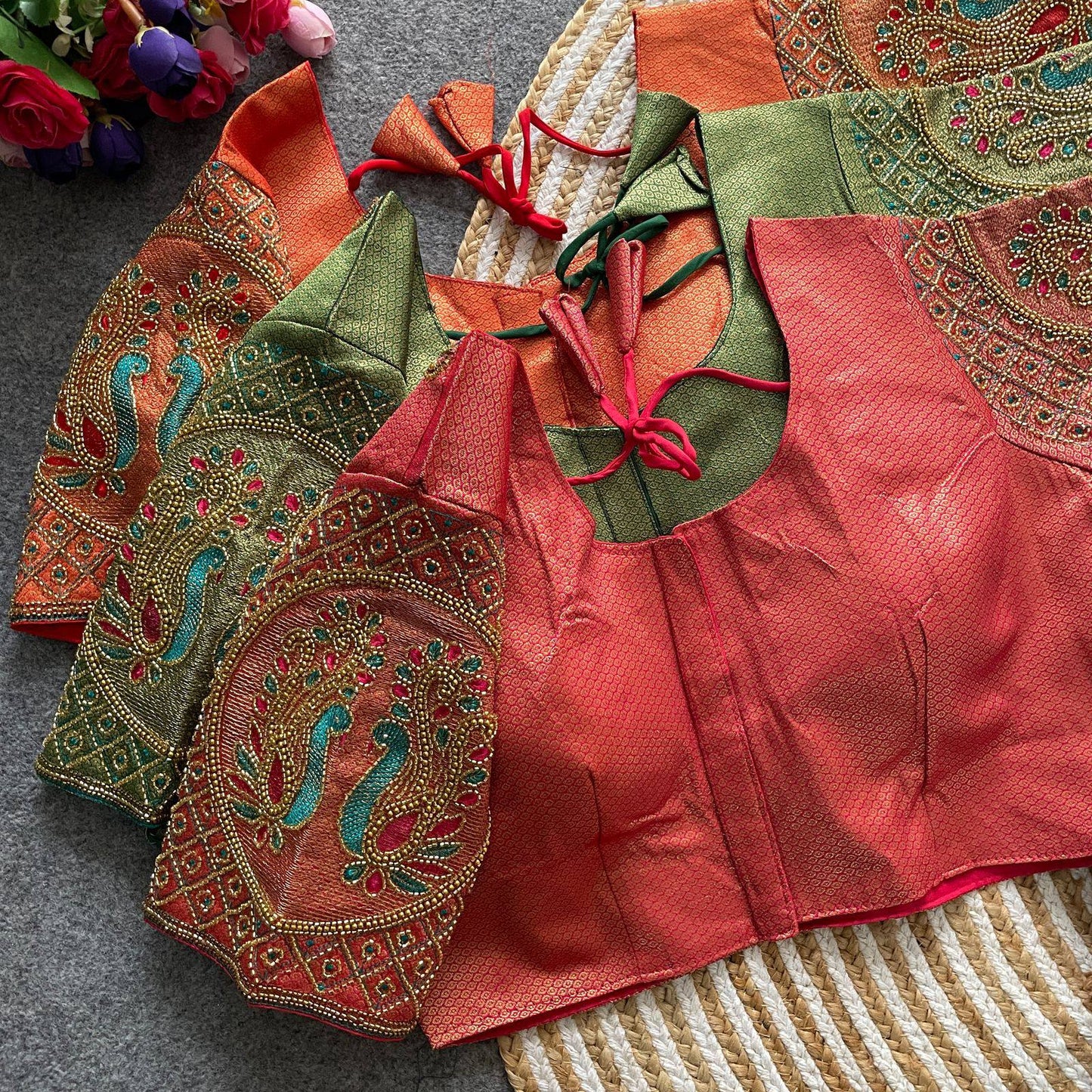 Abhinaya - Premium Thread Work Silk Readymade Blouse