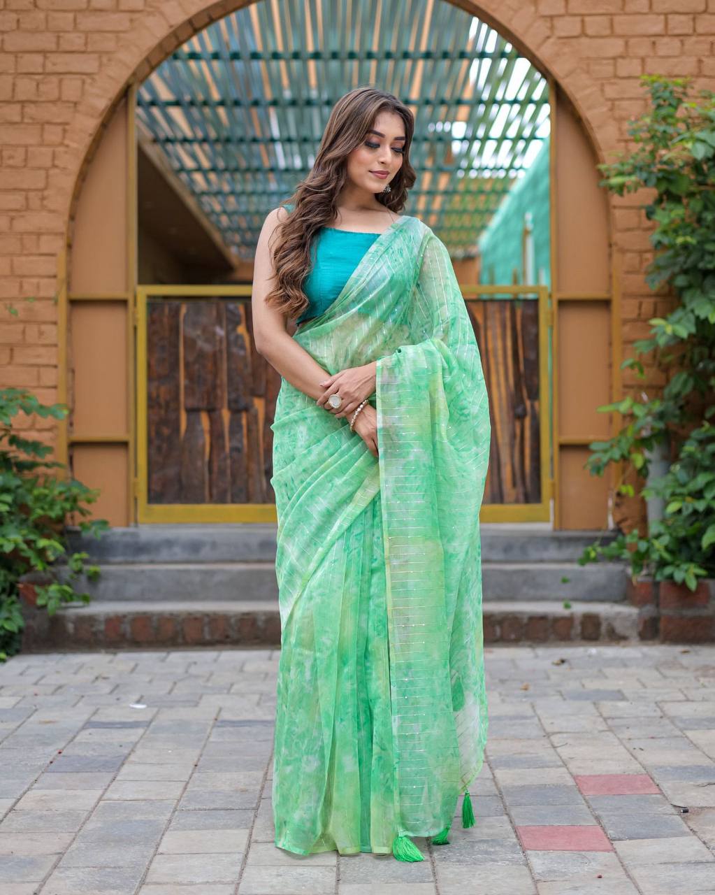 Nayara - Premium Organza Saree with fully stitched options