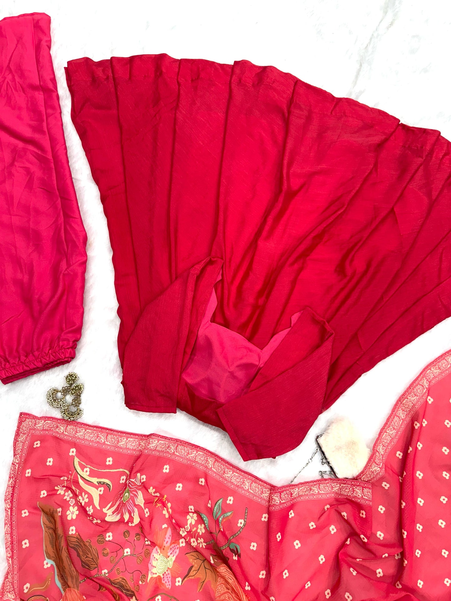 Rani Pink Good flaired Anarkali readymade Gown