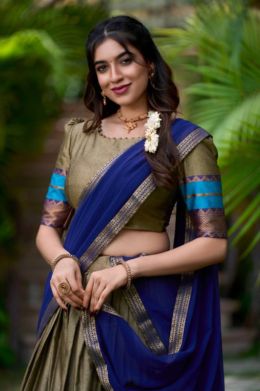 Dusty Grey Premium Fully Stitched Lehenga