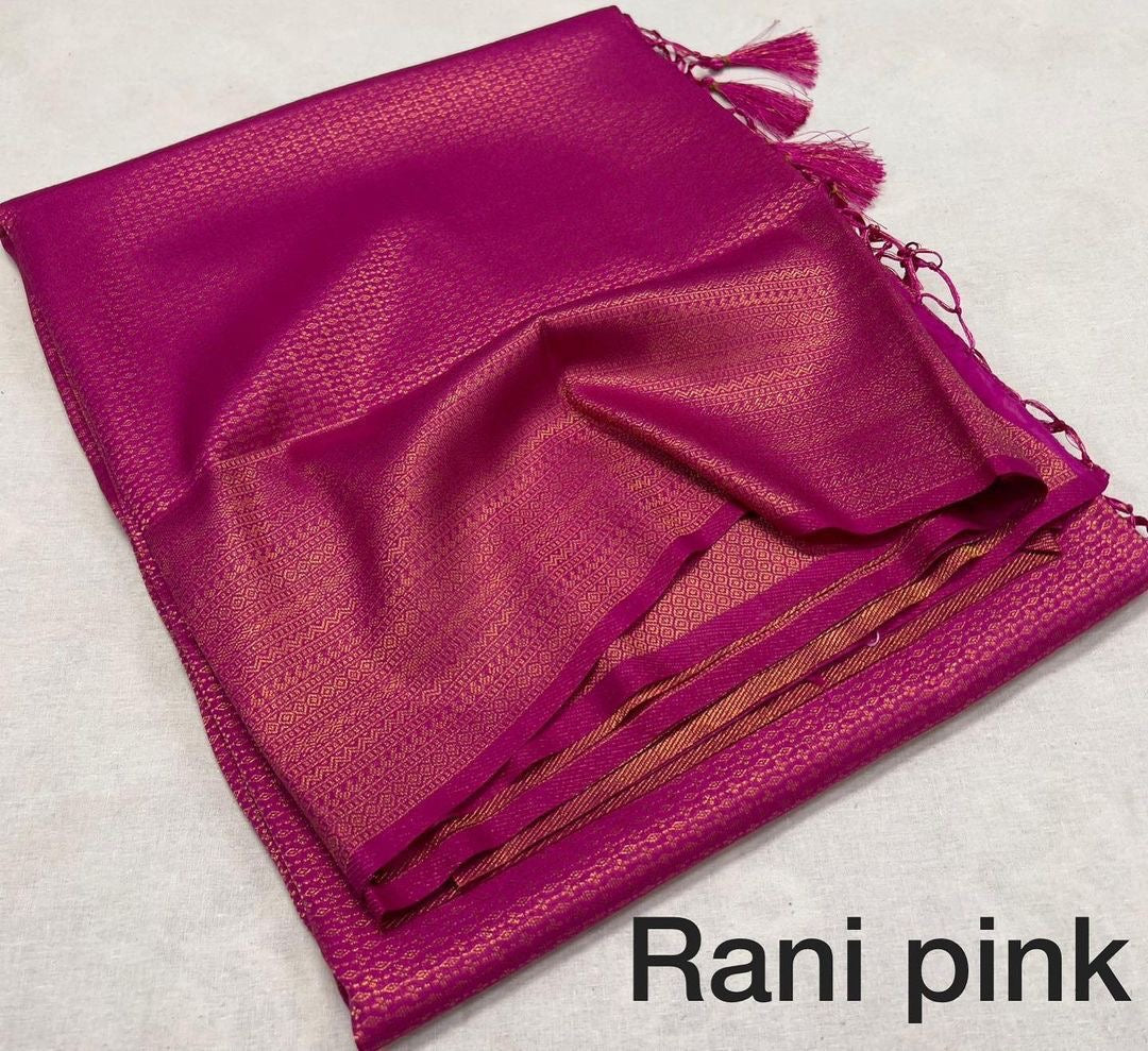 A Premium Kubera Pattu Soft Silk Saree with Blouse