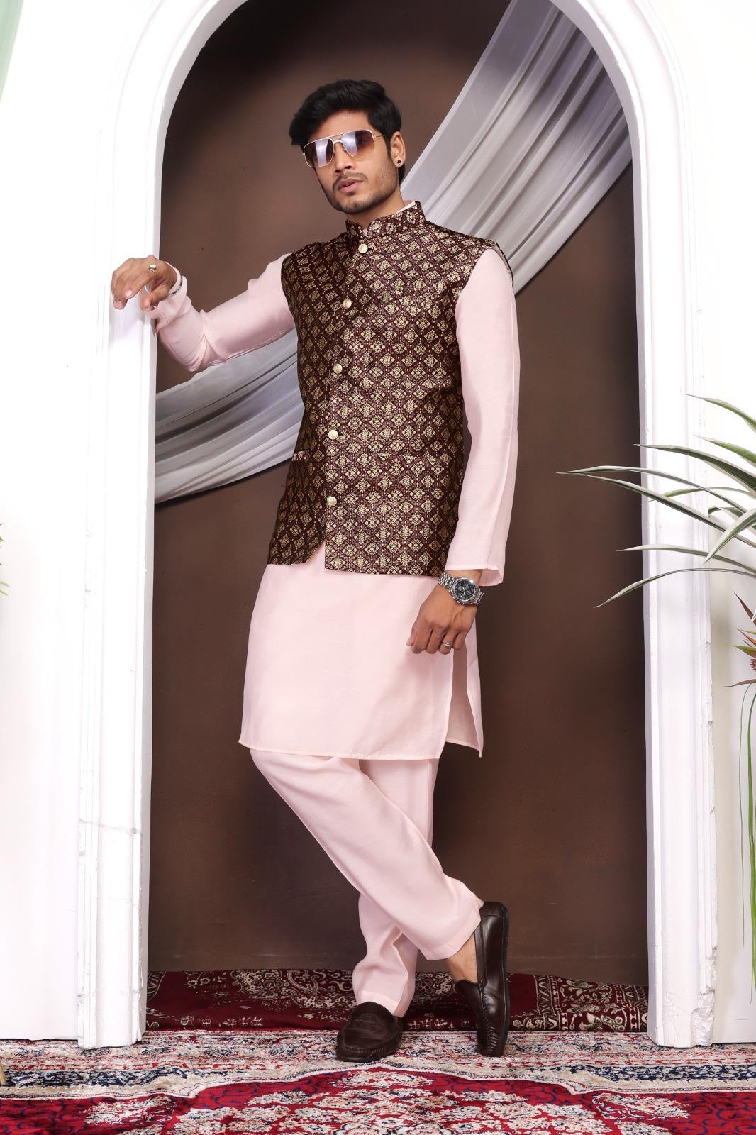 Indian Koti Kurta Combo Set - Traditional attire for Festivals