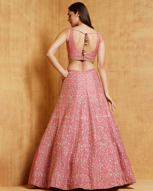 Hawaain Peach Premium Readymade Lehenga Choli