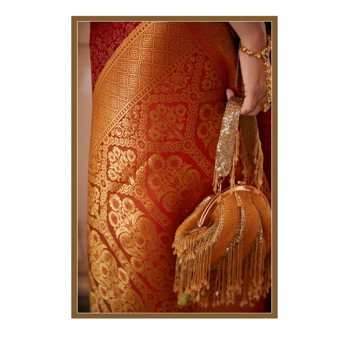 Pure Kashmira Silk Premium saree with stitched blouse