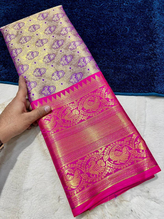 Pure Pattu Silk saree with blouse