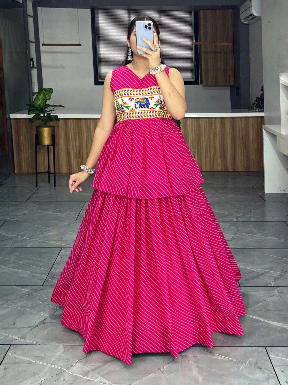 Navratri Special Kediya Style Georgette Leriyu Chaniya Choli