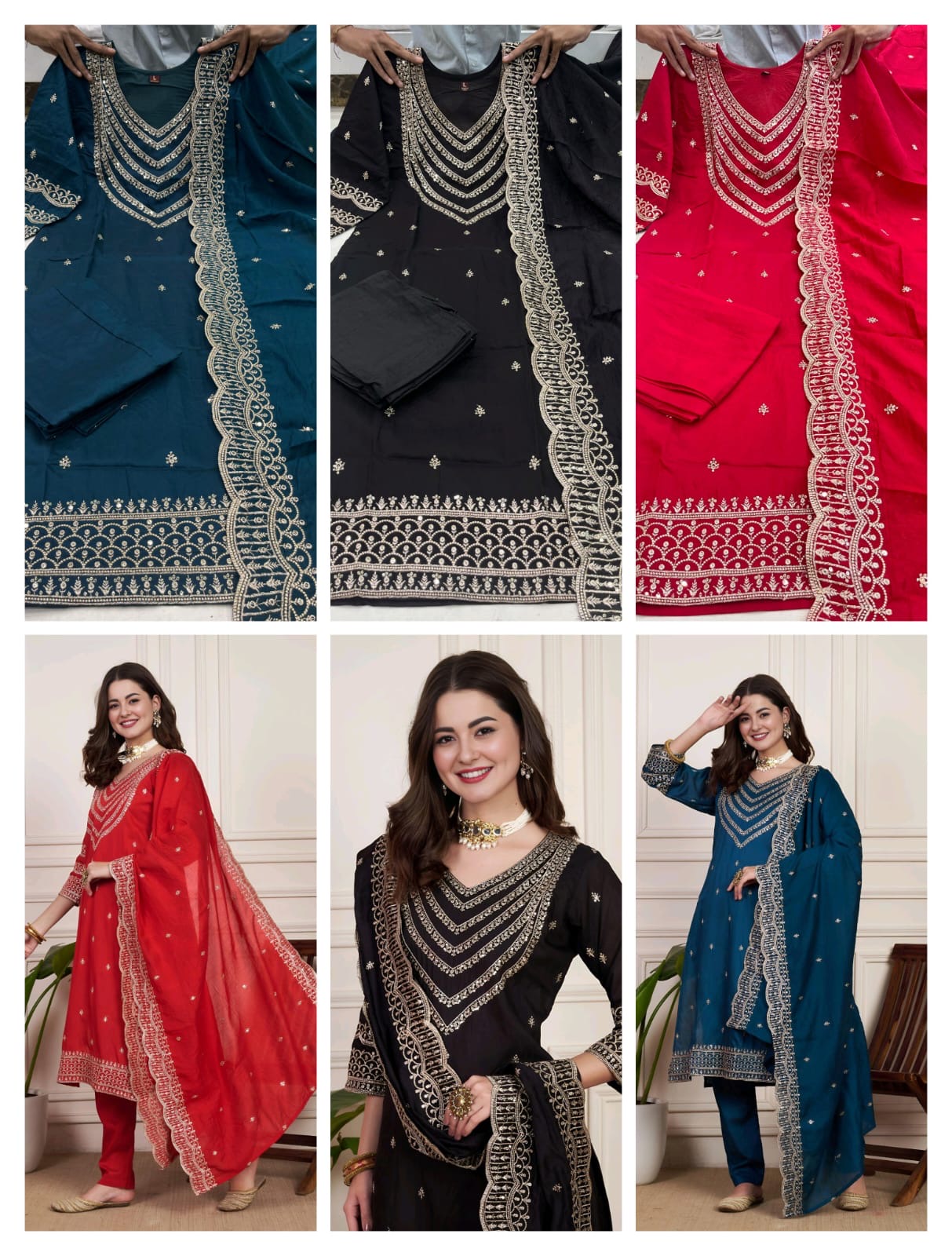 Saiyaa - Premium Silk Kurti Set with Dupatta with Beautiful Embroidery