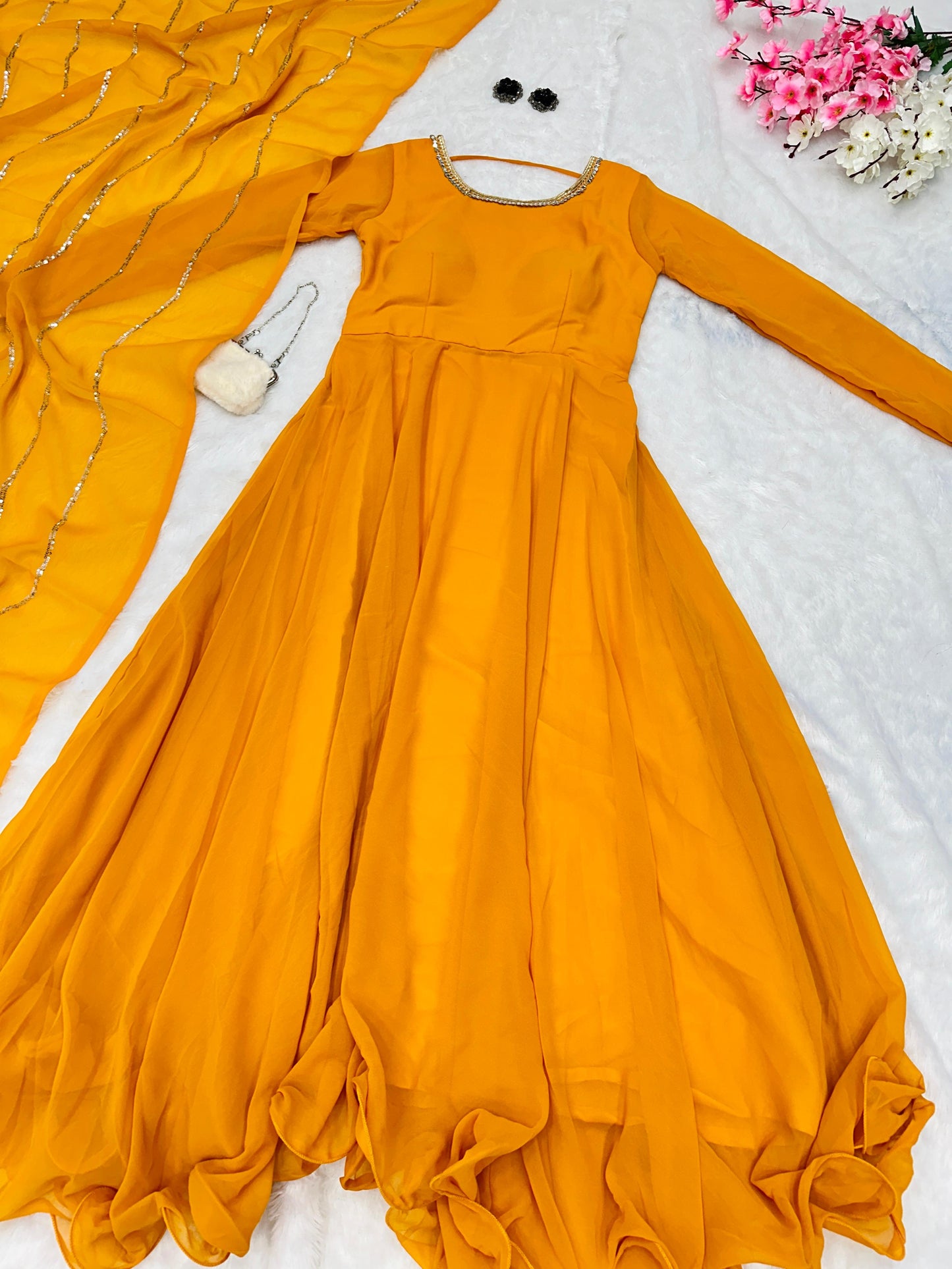 Classic and Minimalist All occasion Readymade Gowns in Multiple colours