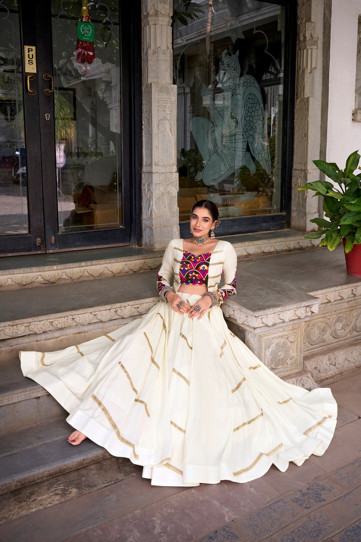 Raas - Pure Rayon Cotton Sequins Work Chaniya Cholis with Koti Style Fully Stitched