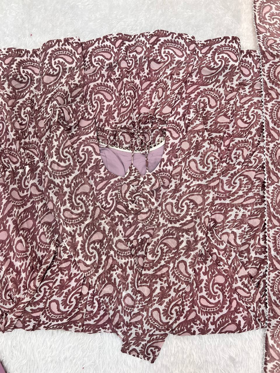 Anarkali soft georgette fabric smooth flair