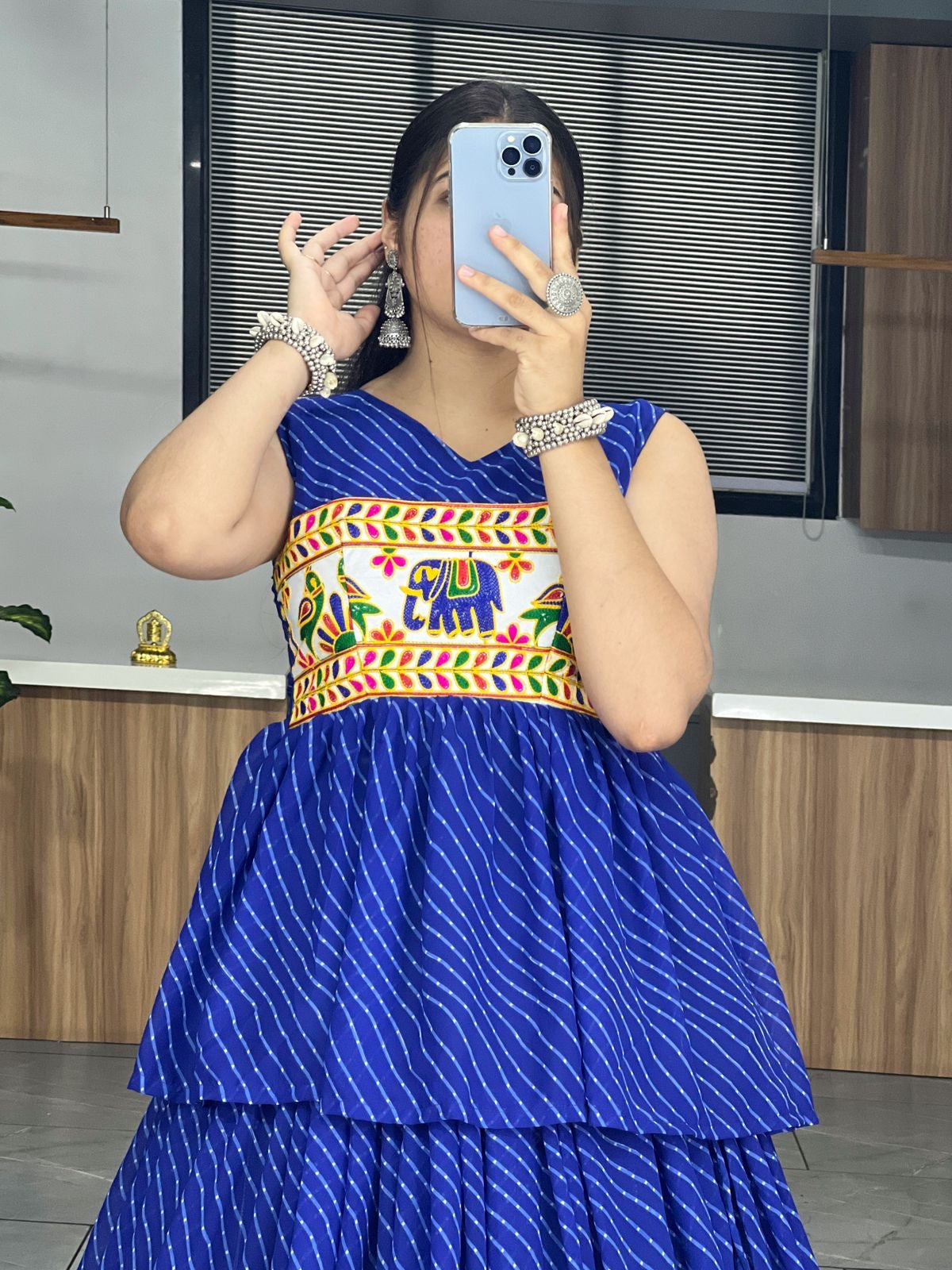 Navratri Special Kediya Style Georgette Leriyu Chaniya Choli