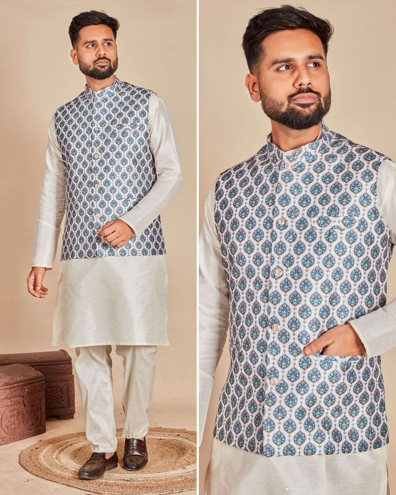 Aarambh - Men's Koti kurta set