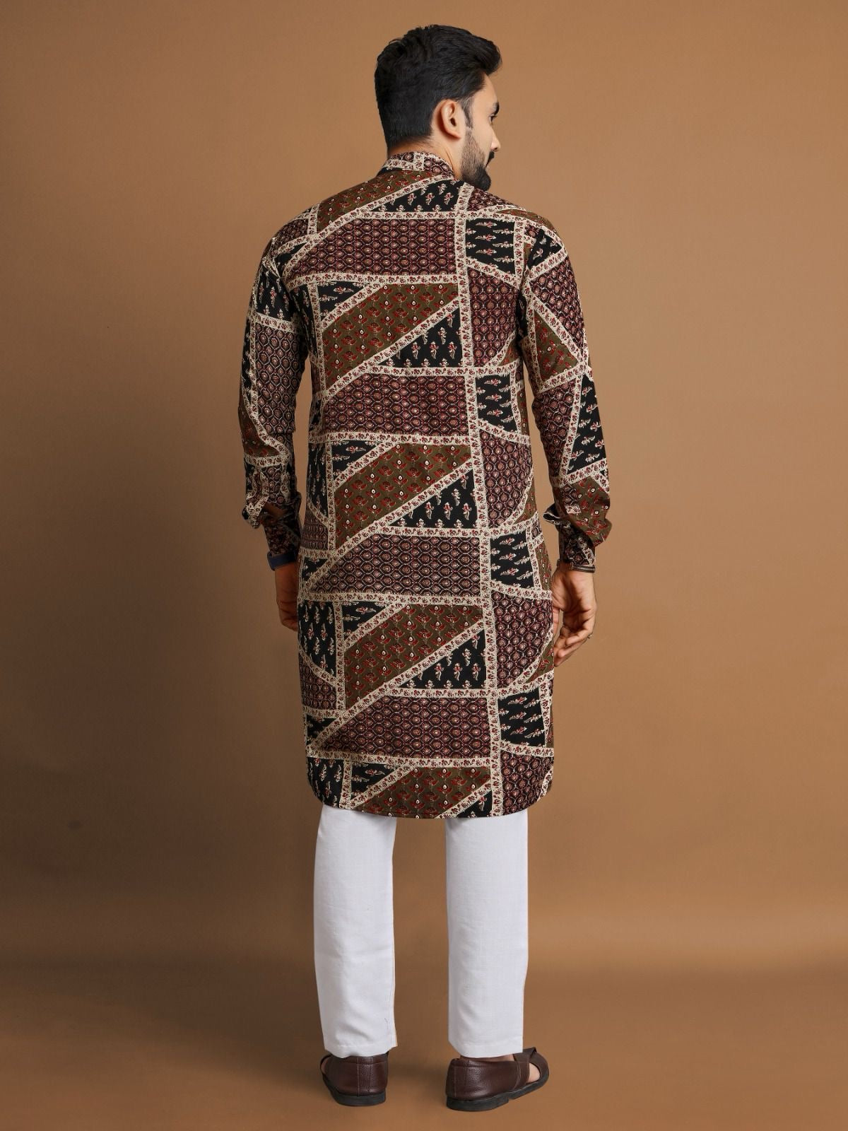 Men's Soft Cotton Foil Print Kurta with Cotton Pajama for every occasion