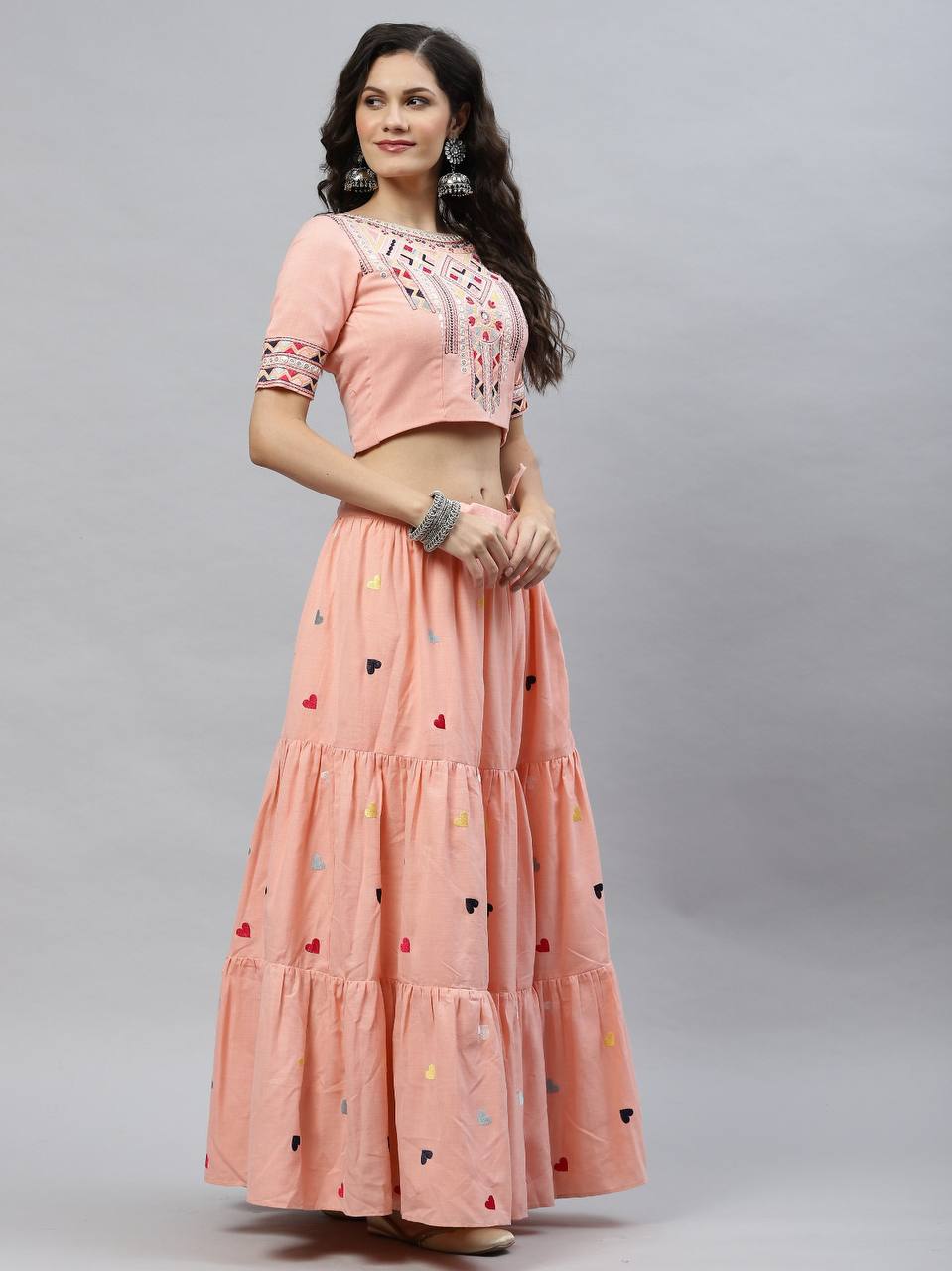 Premium cotton fully stitched lehenga