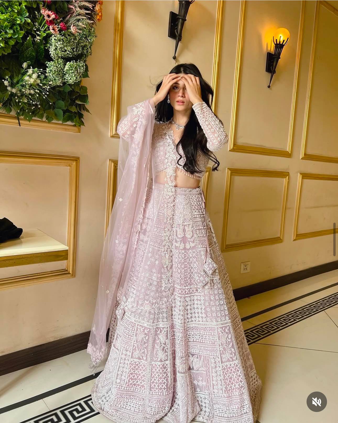 Siya - Pastel Light Colour beautiful Net Embroidered Lehenga