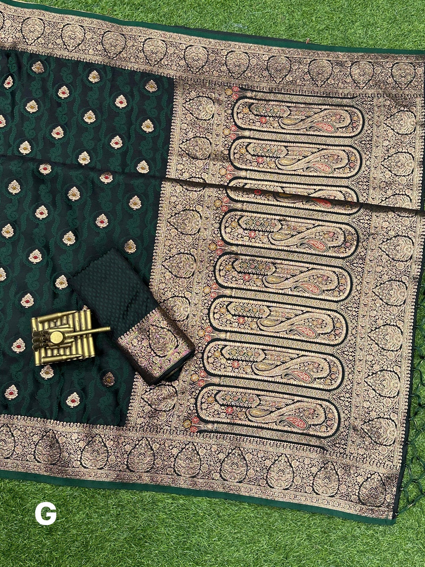 Prakruti - Jaquard saree with stitched blouse