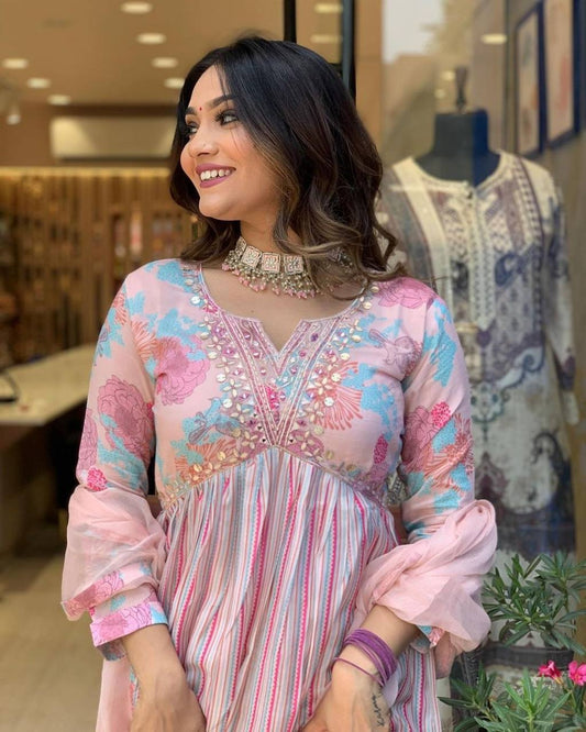 Light pink kurta set