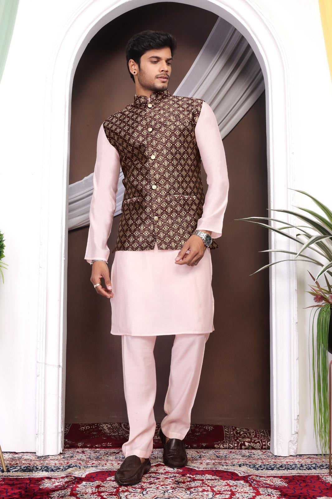 Indian Koti Kurta Combo Set - Traditional attire for Festivals