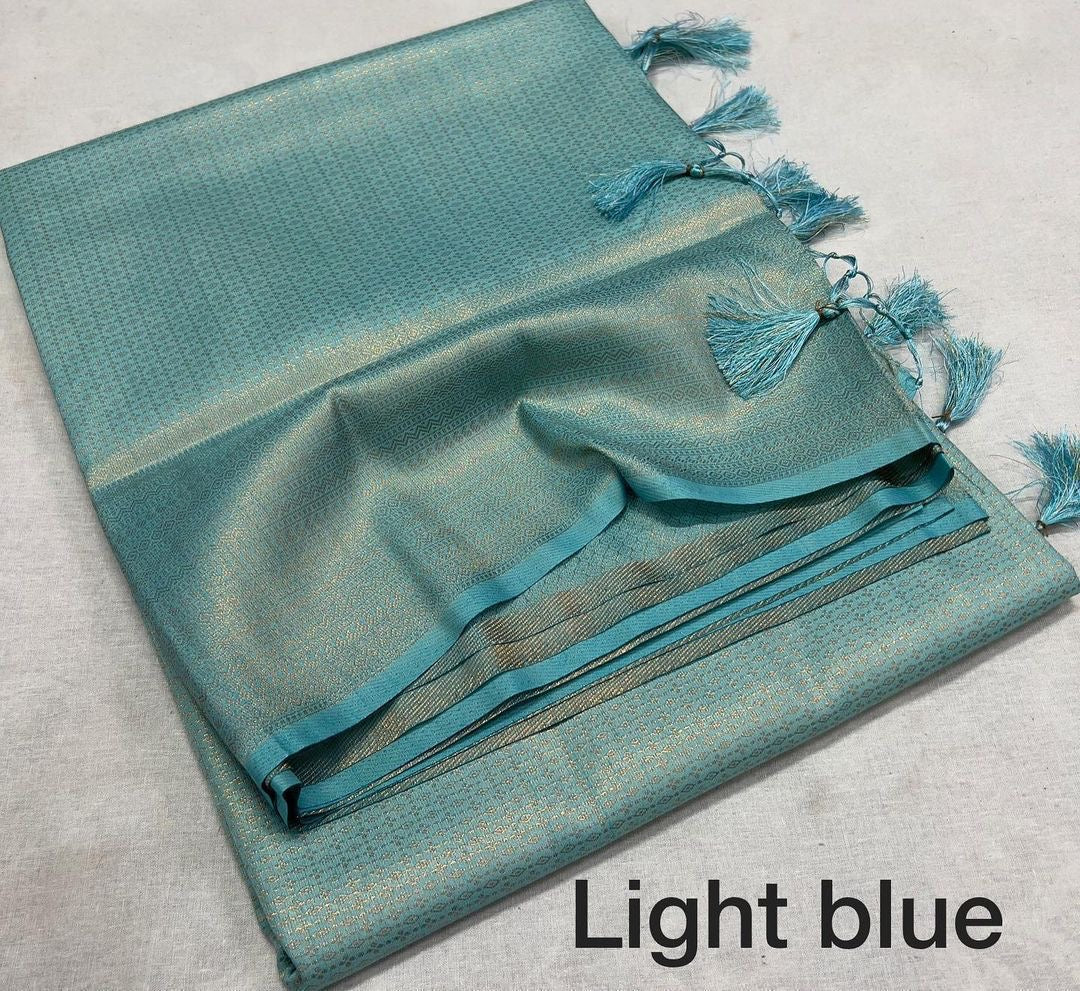 A Premium Kubera Pattu Soft Silk Saree with Blouse