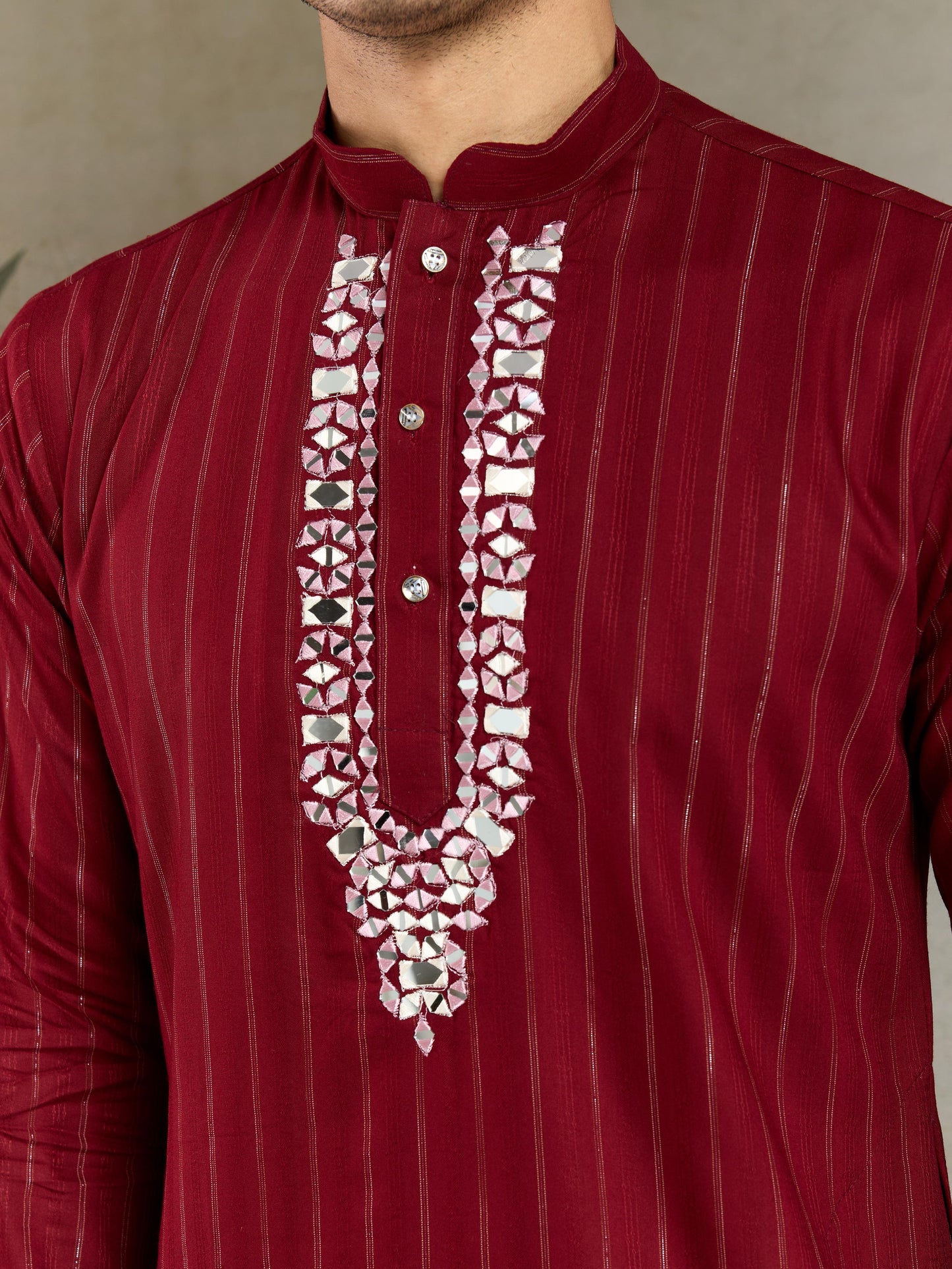 Ramjat - Premium Mens Silk kurta with Pajama and Printed Dupatta