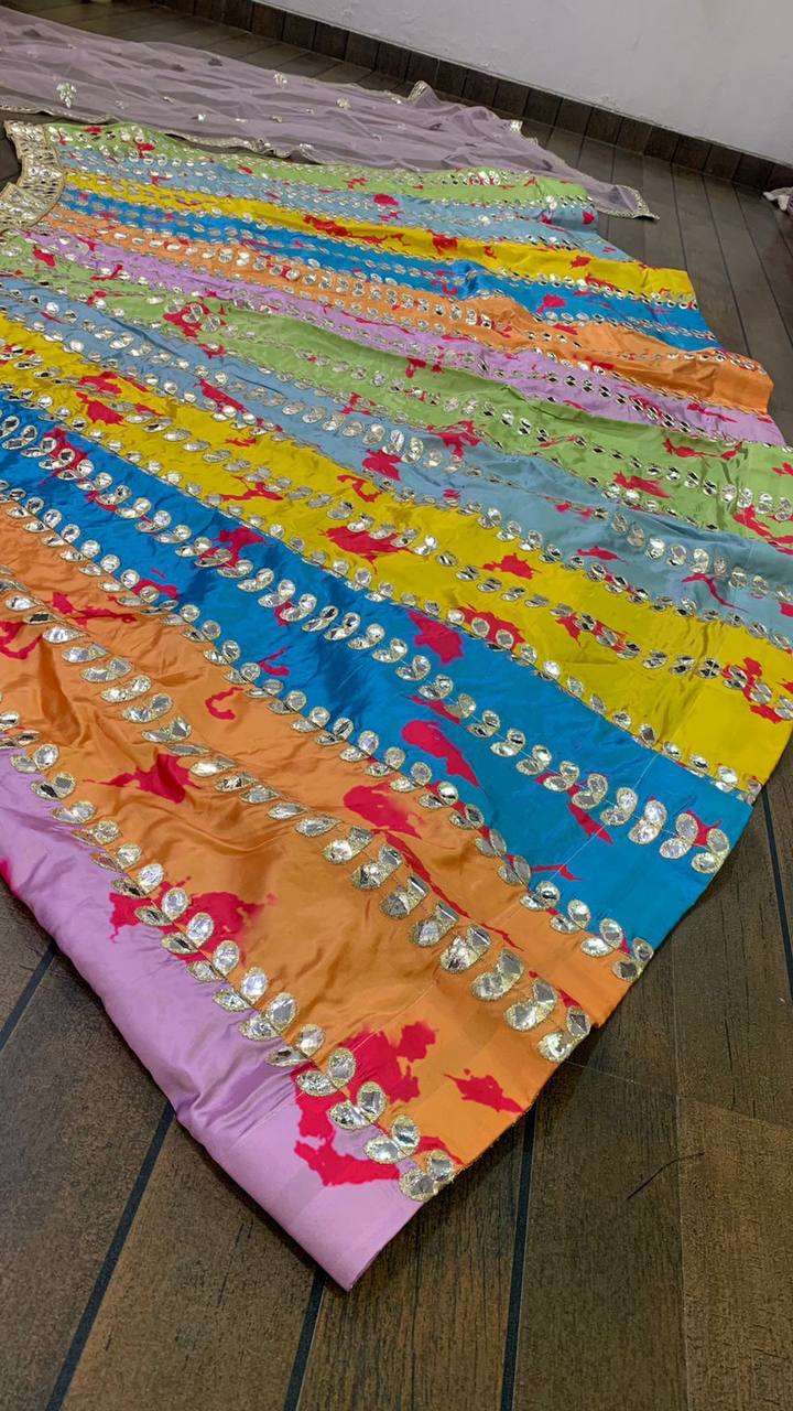 Colourful fully stitched lehenga