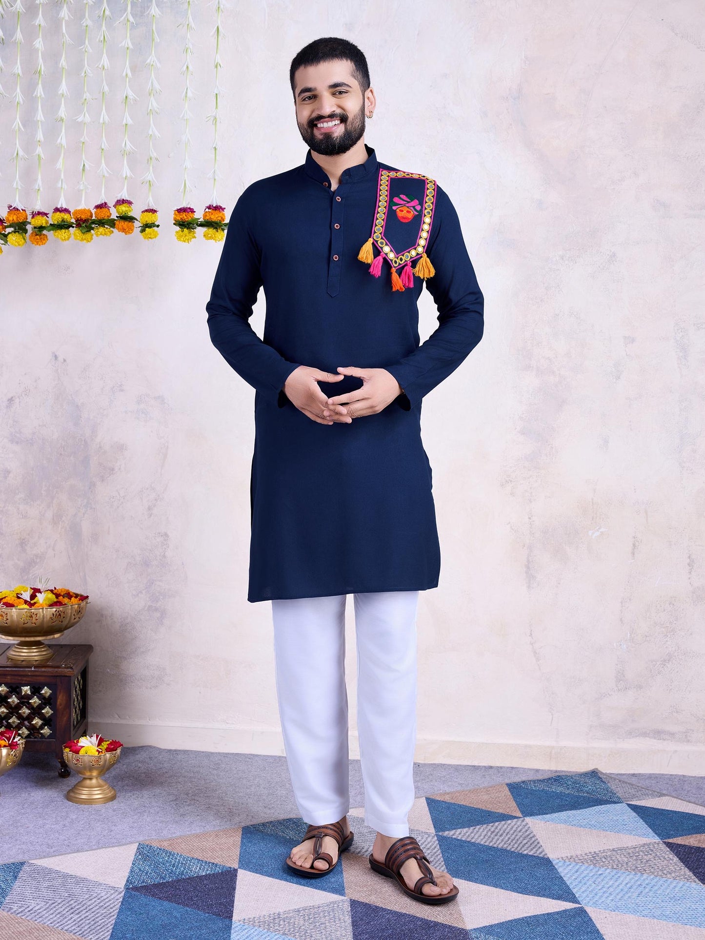 Navratri Special Men's Soft Cotton Kurta with Pajama