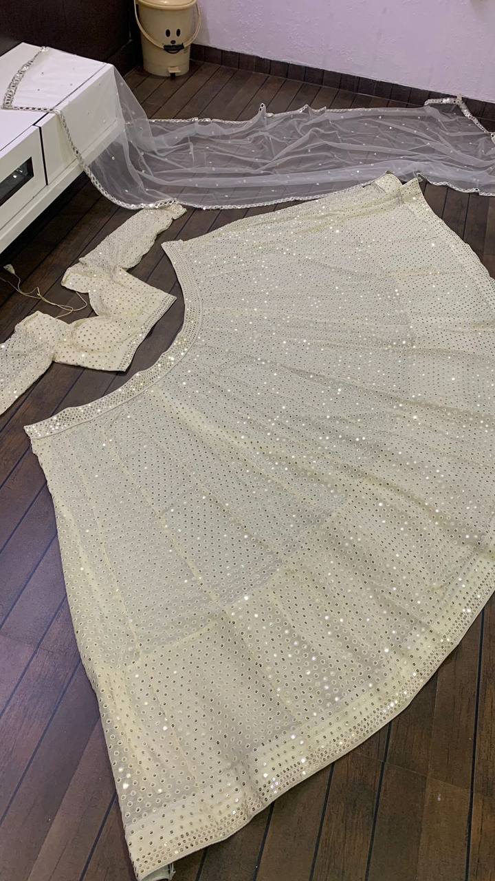 Elegant off white premium Lehenga