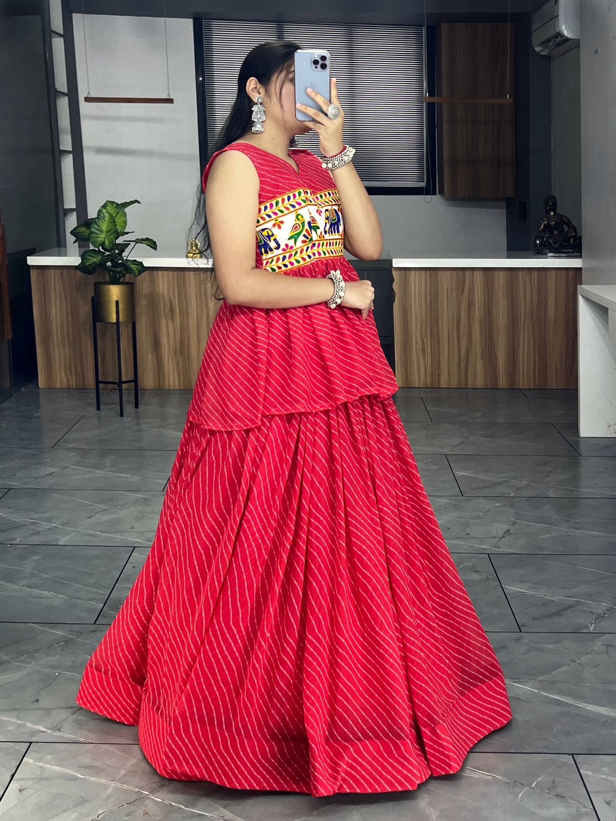 Navratri Special Kediya Style Georgette Leriyu Chaniya Choli
