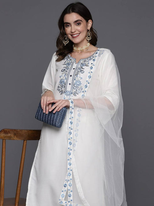 Premium white kurti set