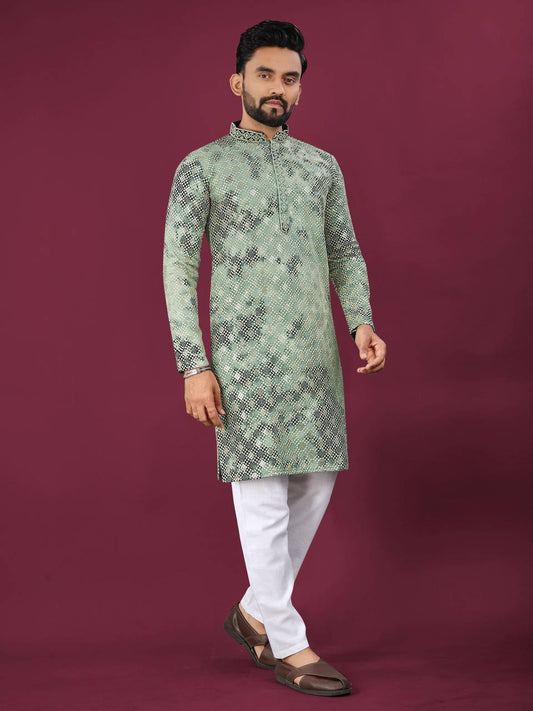 Men's Premium Chikankari Work Kurta with Pajama