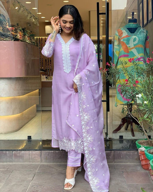 Lilac kurti set