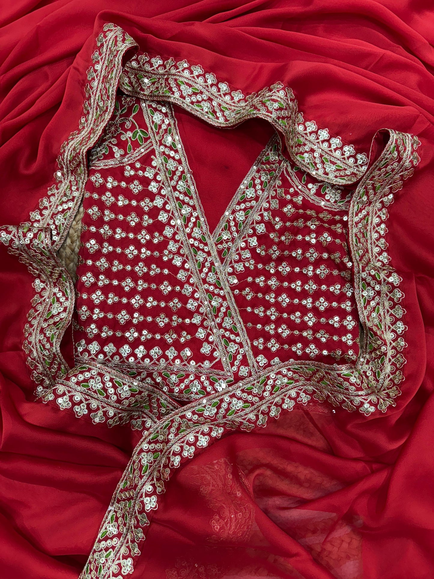 Sitara - Beautiful Silk Sequins Embroidered Saree with Stitched Blouse