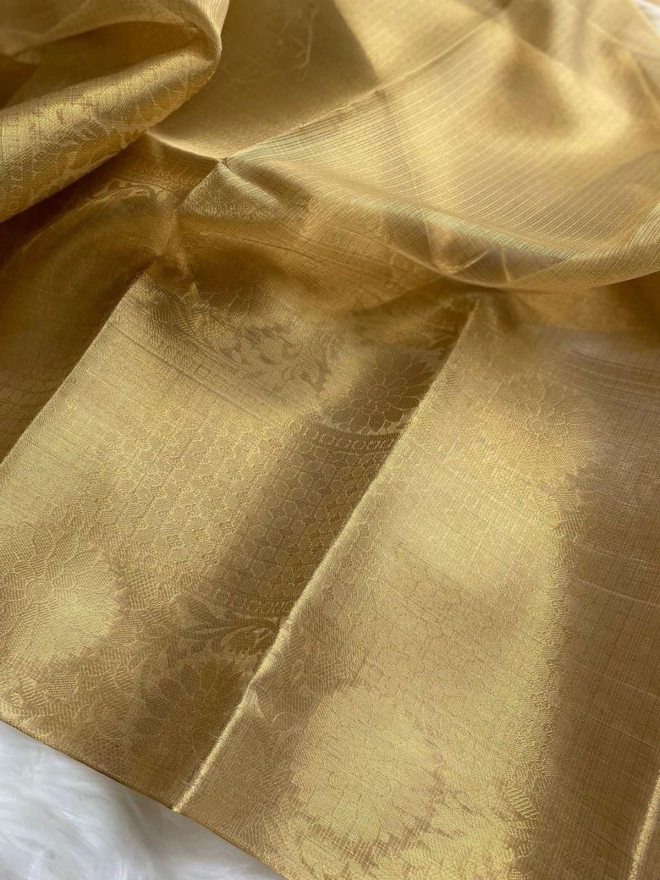 Classic Gold Saree kota silk with rich pallu weaving