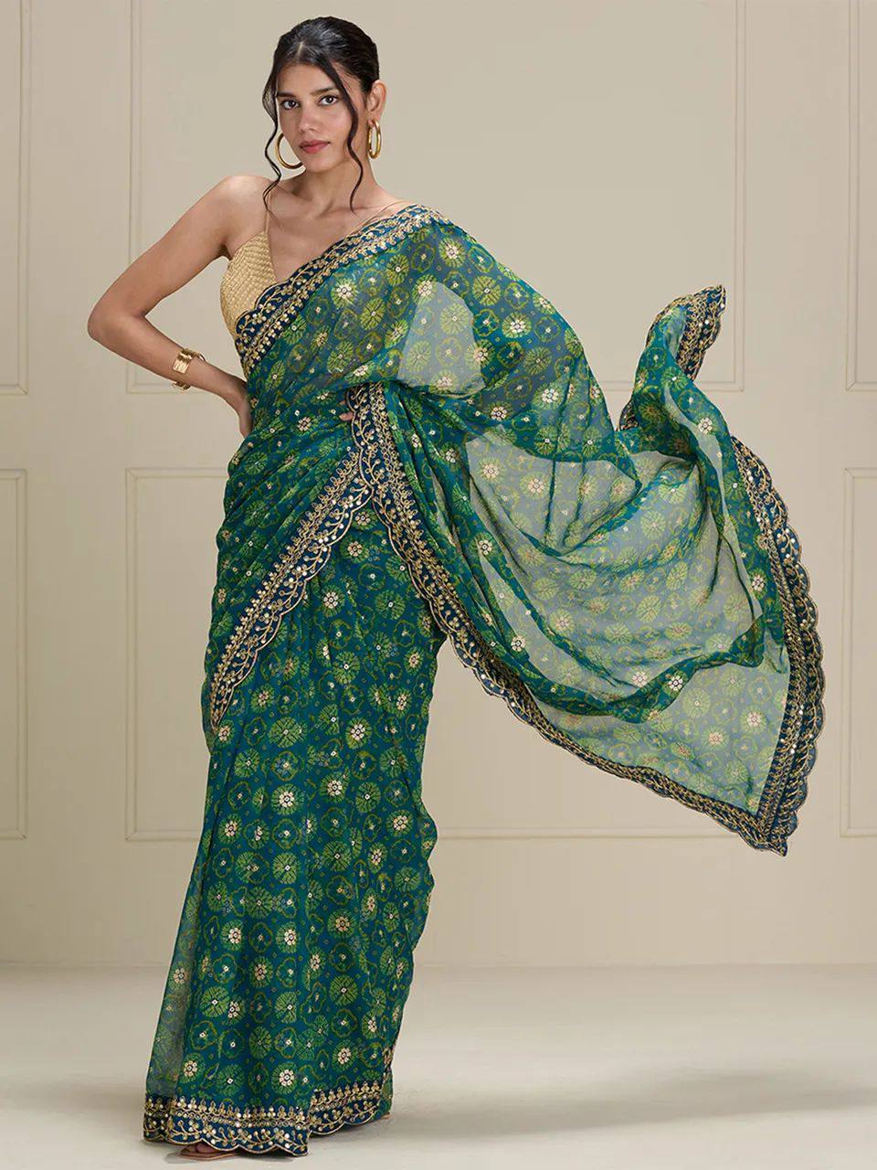Premium Lace Border Saree with Fully stitched Blouse
