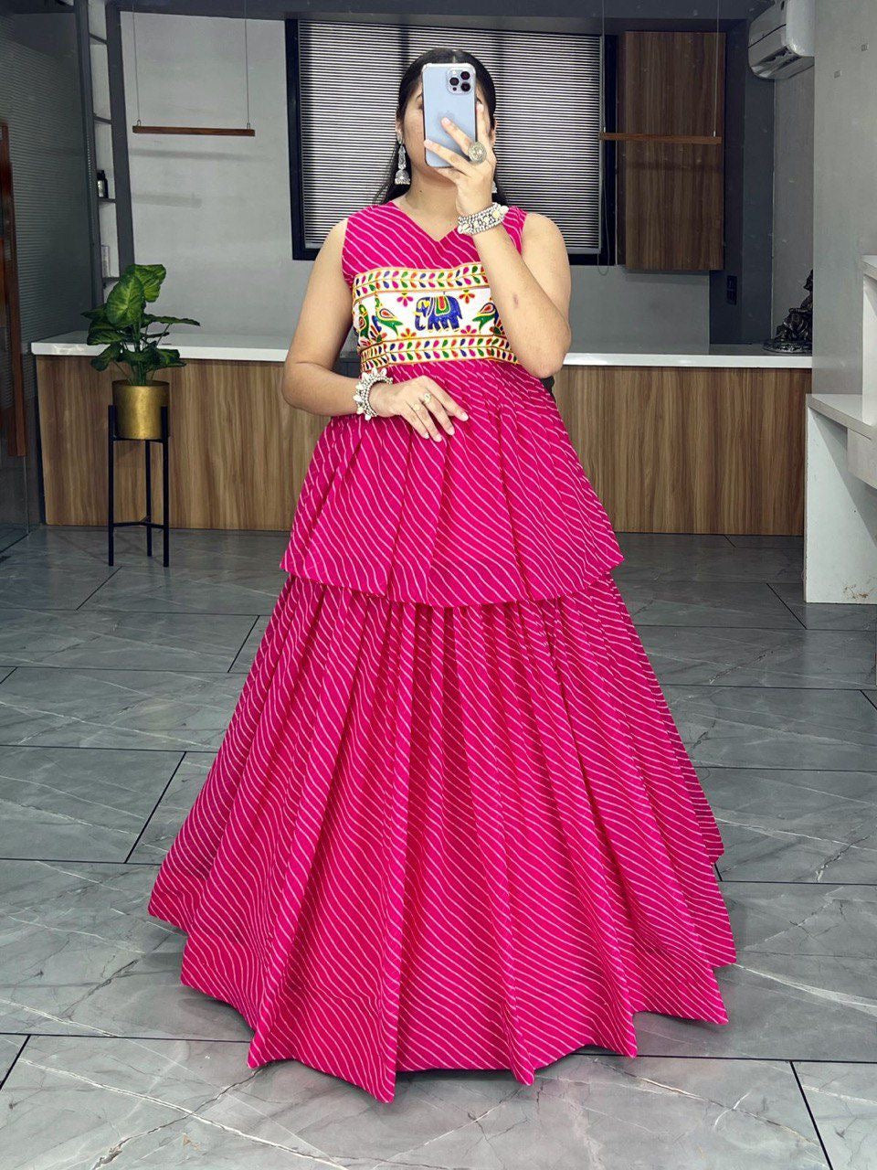 Navratri Special Kediya Style Georgette Leriyu Chaniya Choli