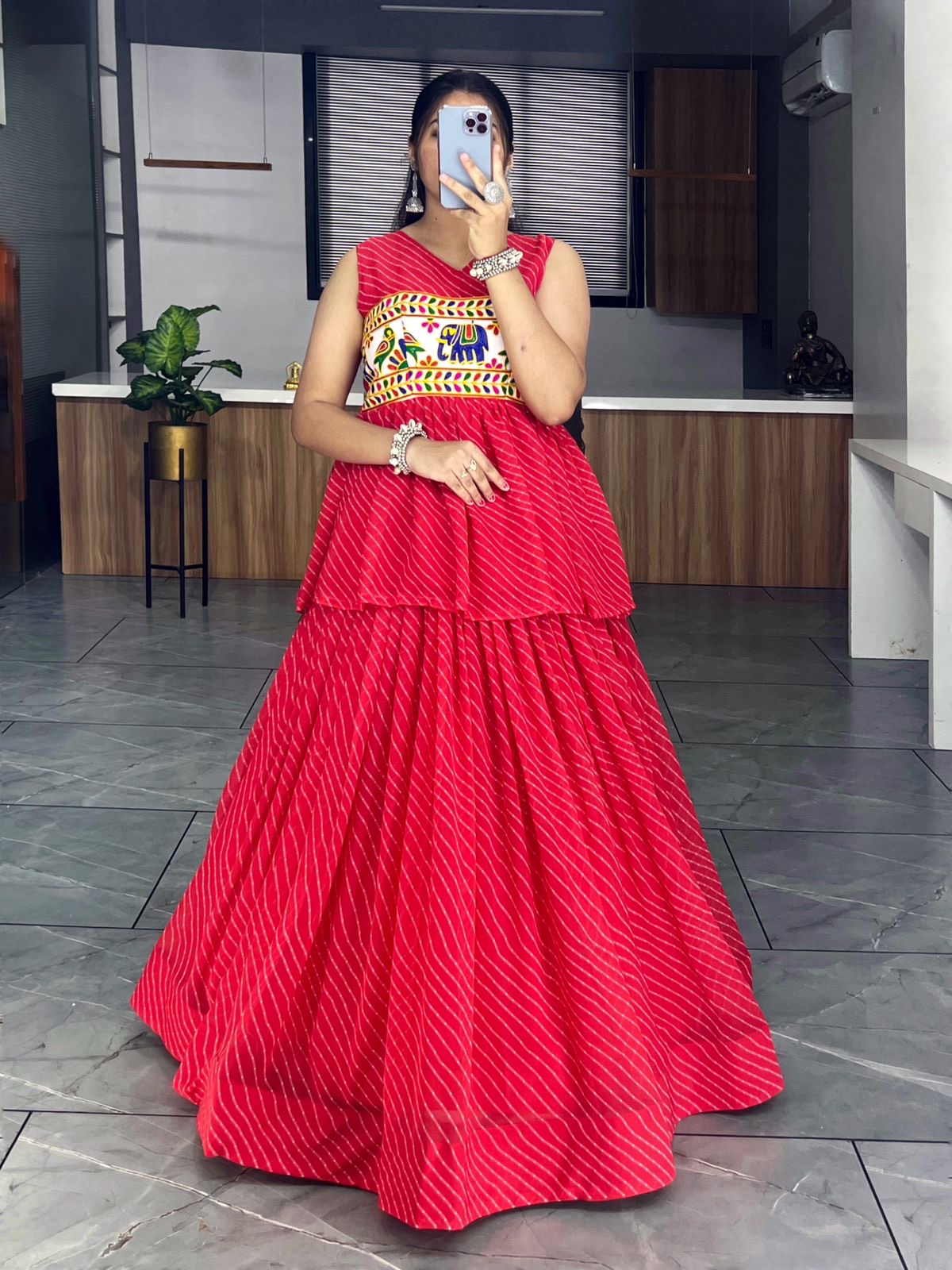 Navratri Special Kediya Style Georgette Leriyu Chaniya Choli