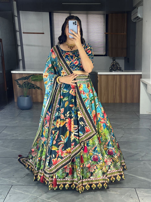 Soft silk Printed Chaniya Choli for Navratri 2025