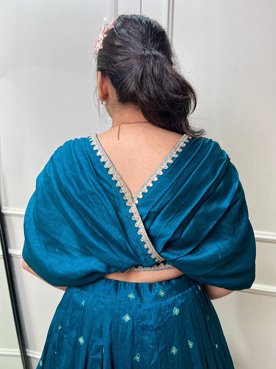 Meraki -Fancy Blouse & Lehenga Set ( Fully Stitched )