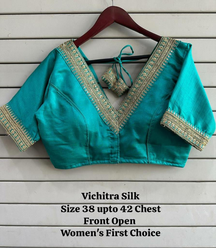 Vichitra silk premium readymade blouse