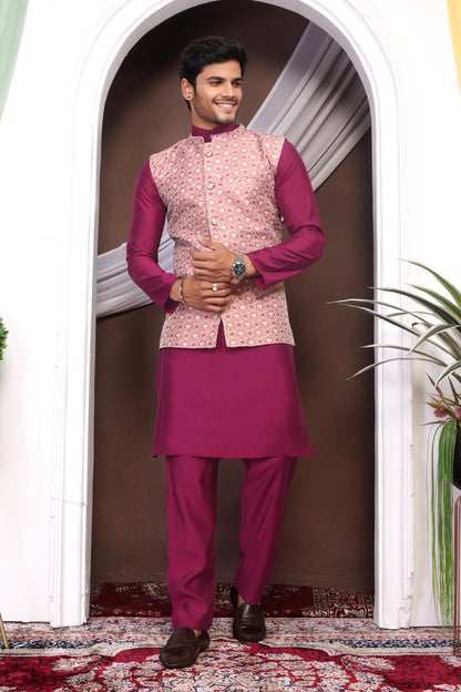 Classic Koti Kurta Outfit - Stylish Ethnic Set for Men