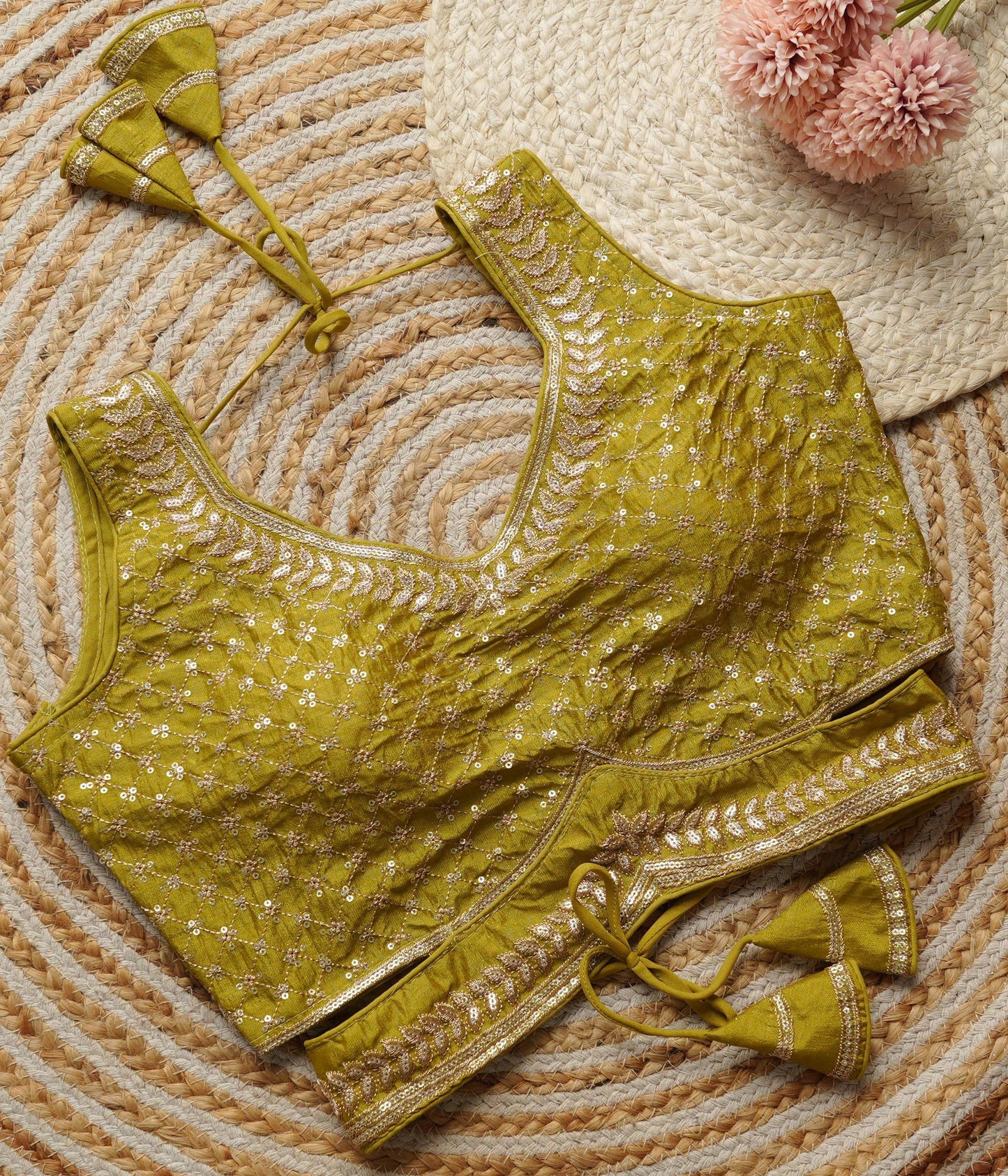 Yuvika - Beautiful Readymade Blouse to Pair with any saree or lehenga with Belt