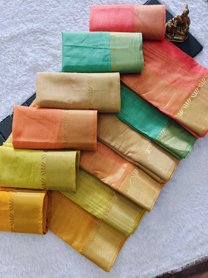 Hansini - Classic Silk Saree in Beautiful Pastel Colours with Fully Stitched Blouse of your style