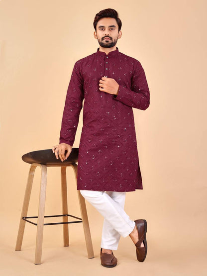 Mirror work kurta with pant