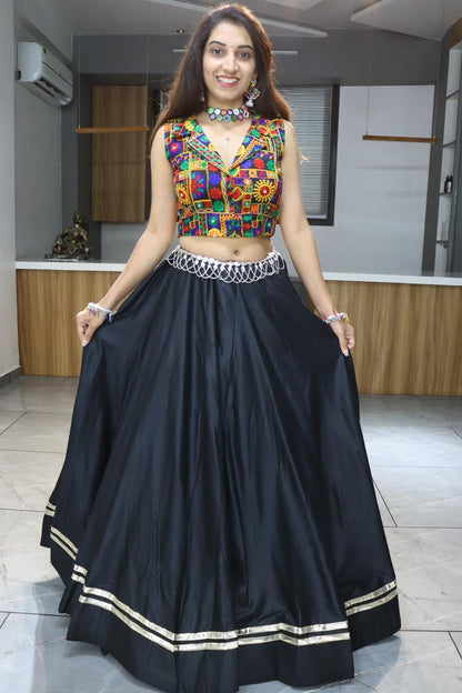 Ethnic Navratri 8 Colours Pure Cotton Chaniya Choli with Gamthi Work Fully Stitched