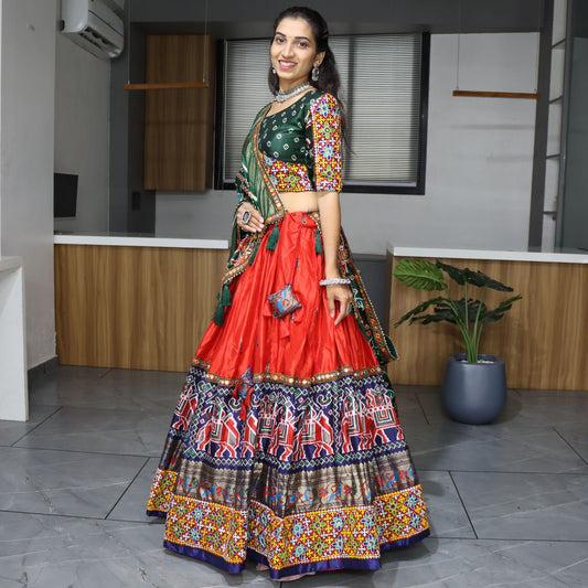 Navratri Special Patola Print Dola Silk Fully Stitched Chaniya Choli