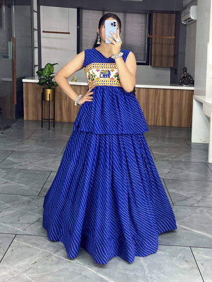 Navratri Special Kediya Style Georgette Leriyu Chaniya Choli