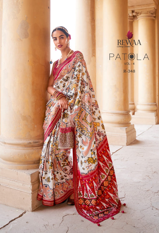 Patola on premium Silk with stitched blouse