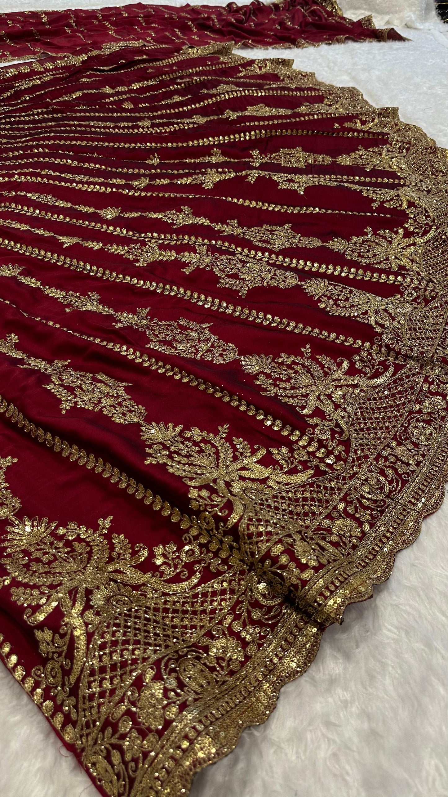 Kasturi Silk Maroon Premium Embroidered Lehenga Fully Stitched