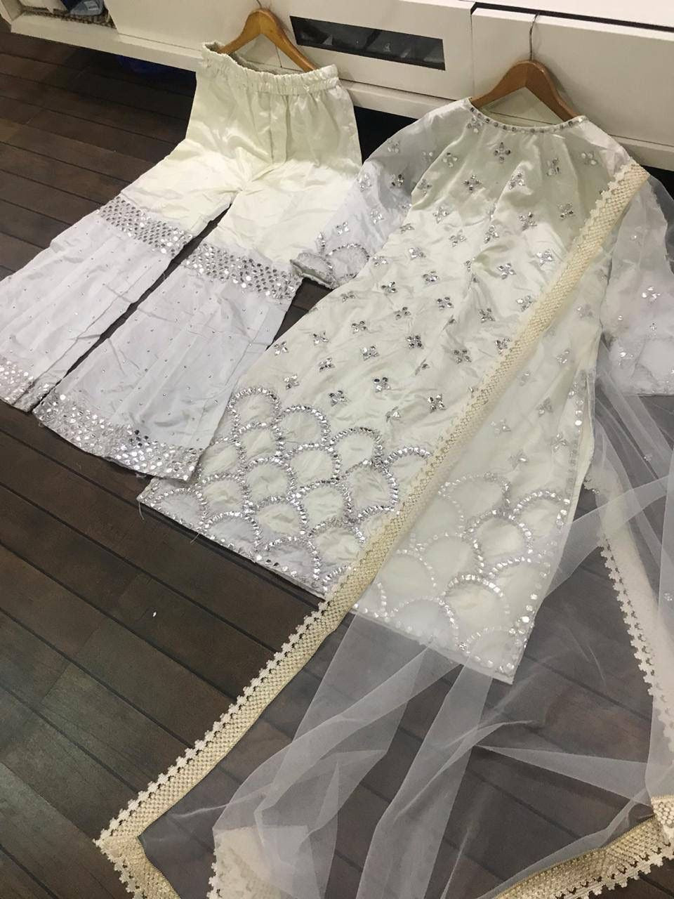 Off white sharara set