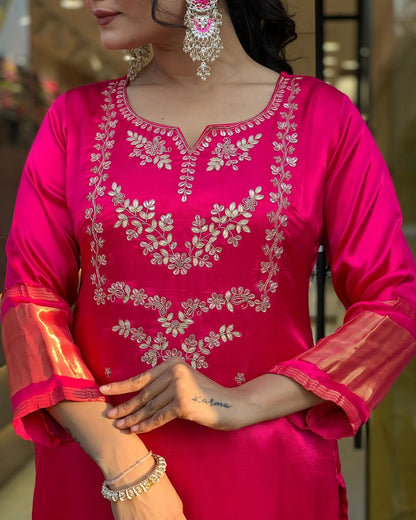 Tamanna - Premium Silk Kurti Set for all occasions